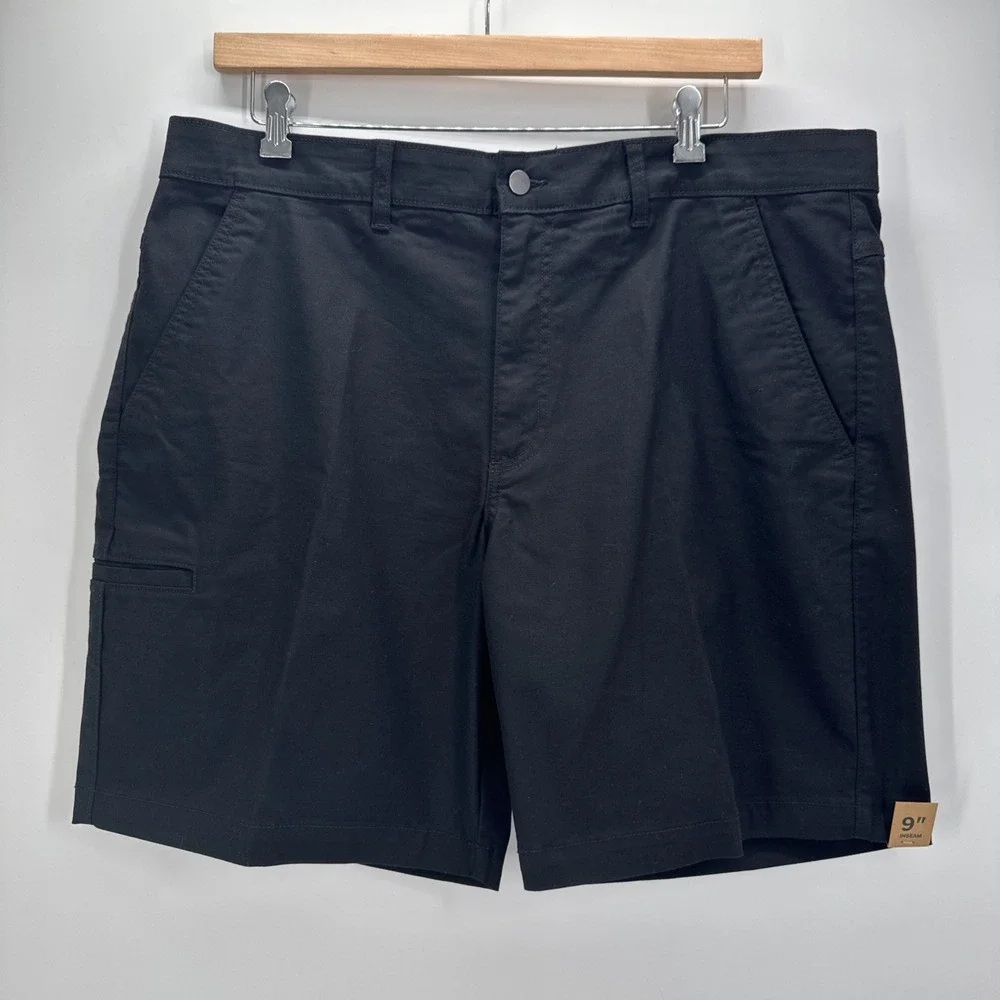 Brahma Mens Relaxed Fit Canvas Shorts 40 Black Utility Workwear Gorpcore